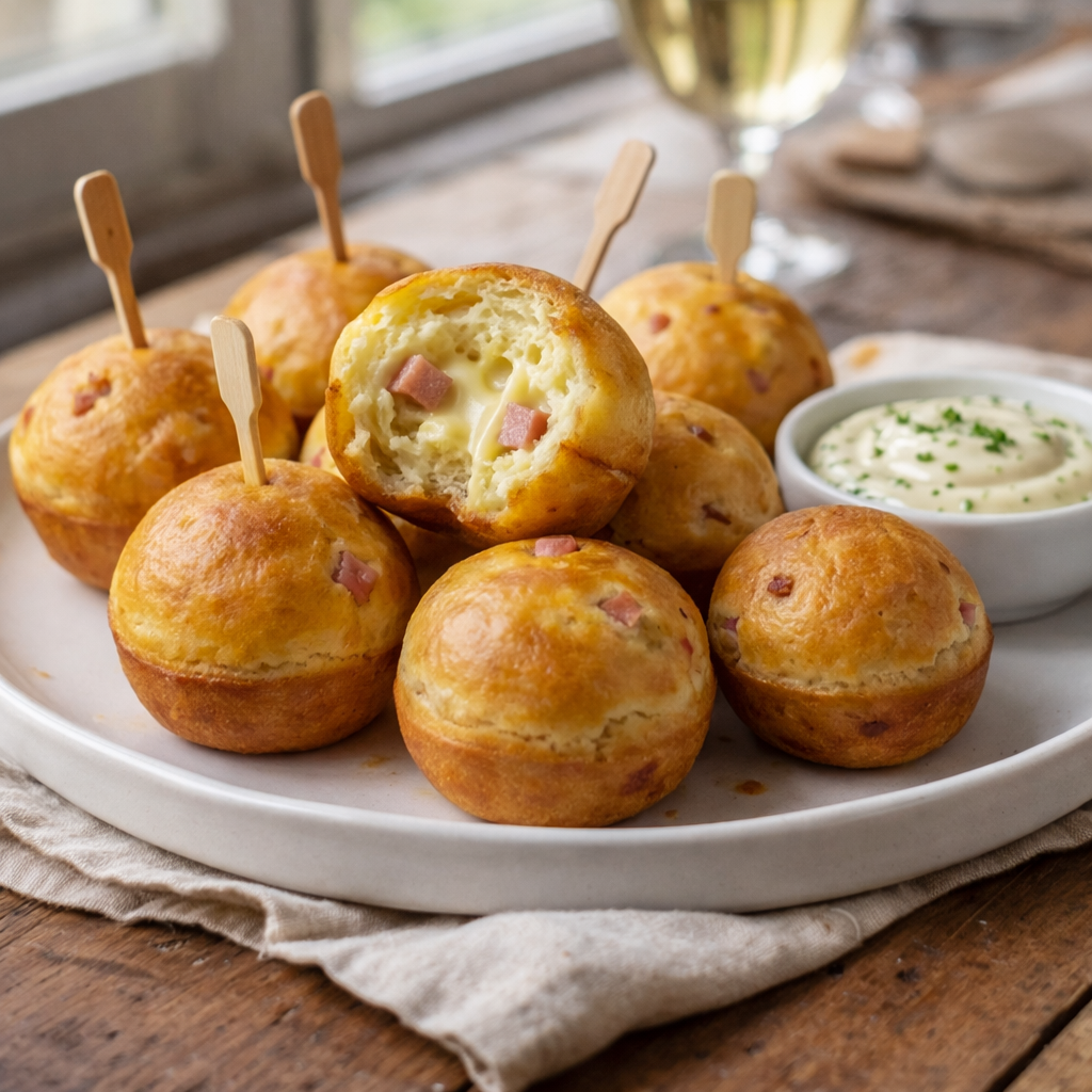 Cake pops salés jambon-fromage