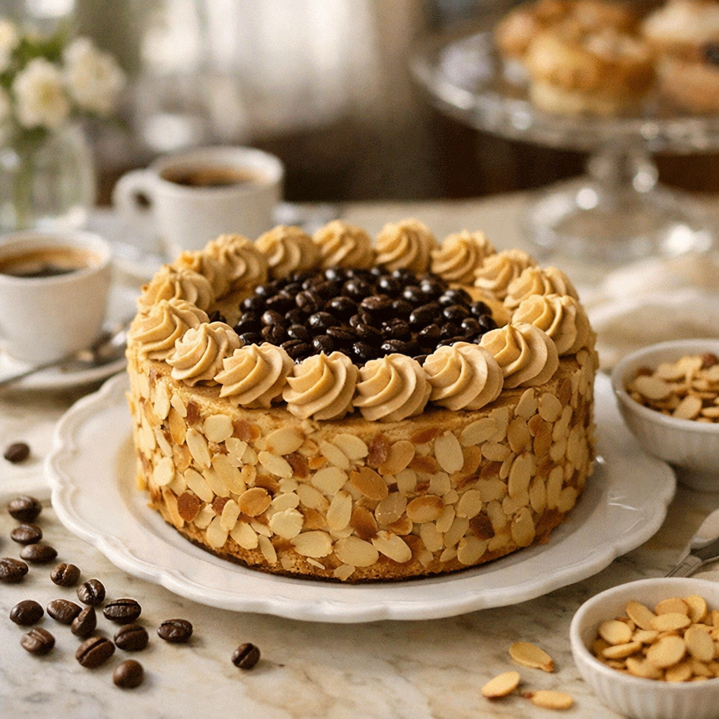 Gâteau moka à la crème au café