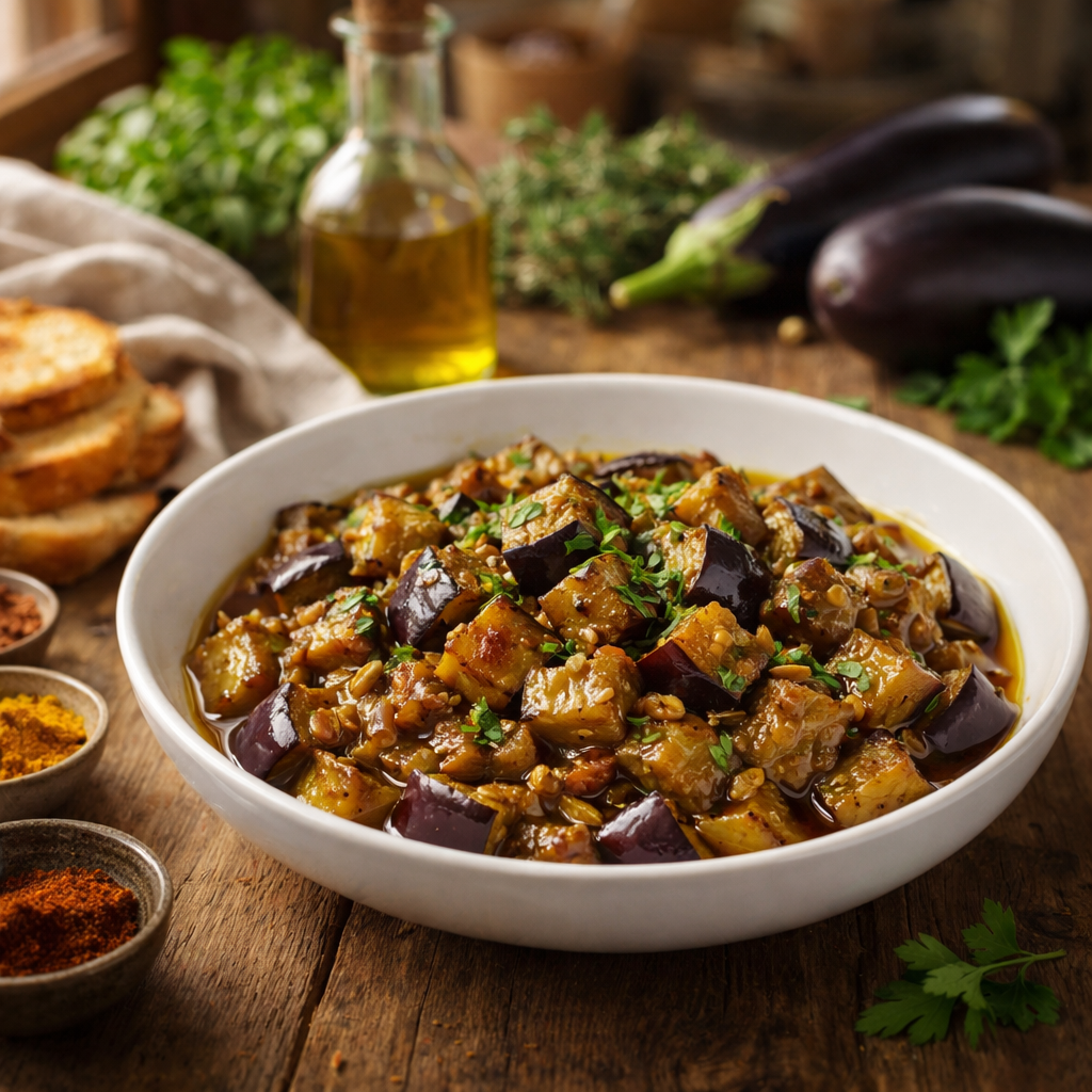 Confit d’aubergines aux épices