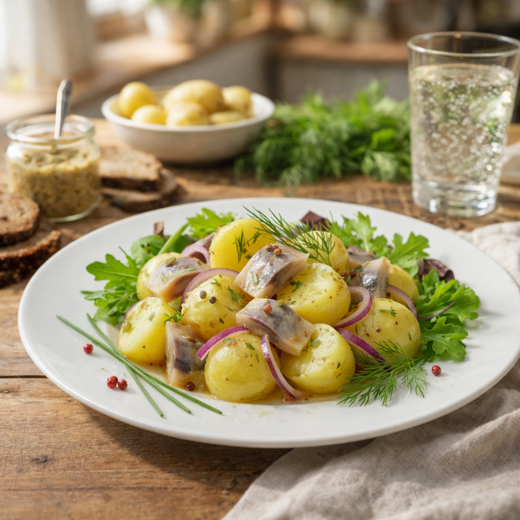 Salade de pommes de terre aux harengs