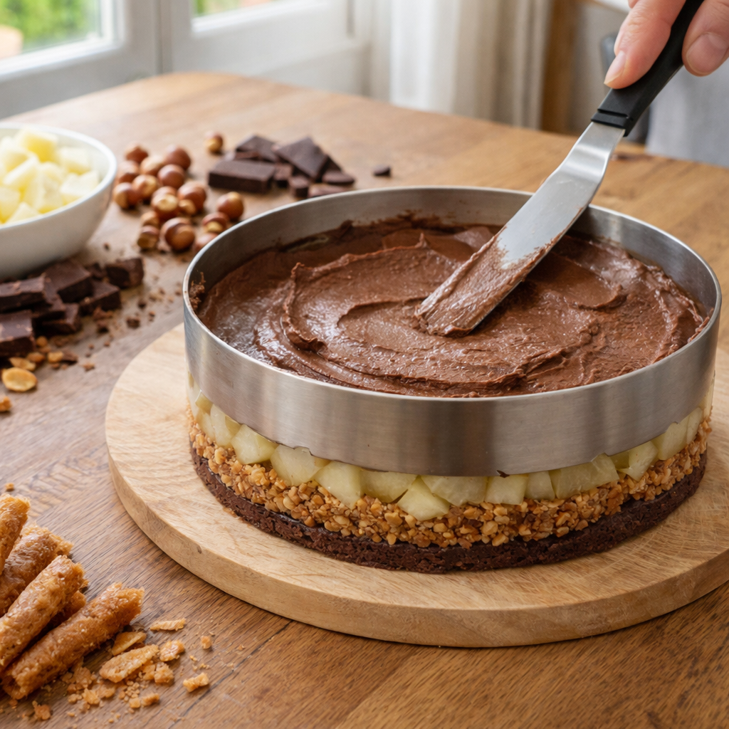 Gâteau poire chocolat crousti-fondant