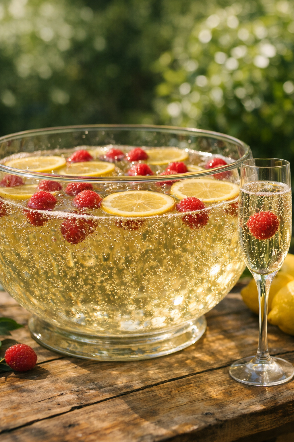 Punch champagne au citron