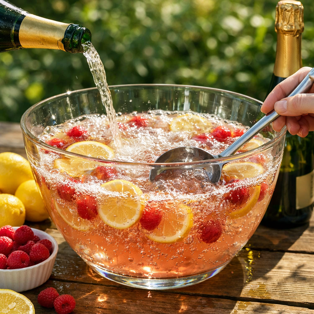 Punch champagne au citron