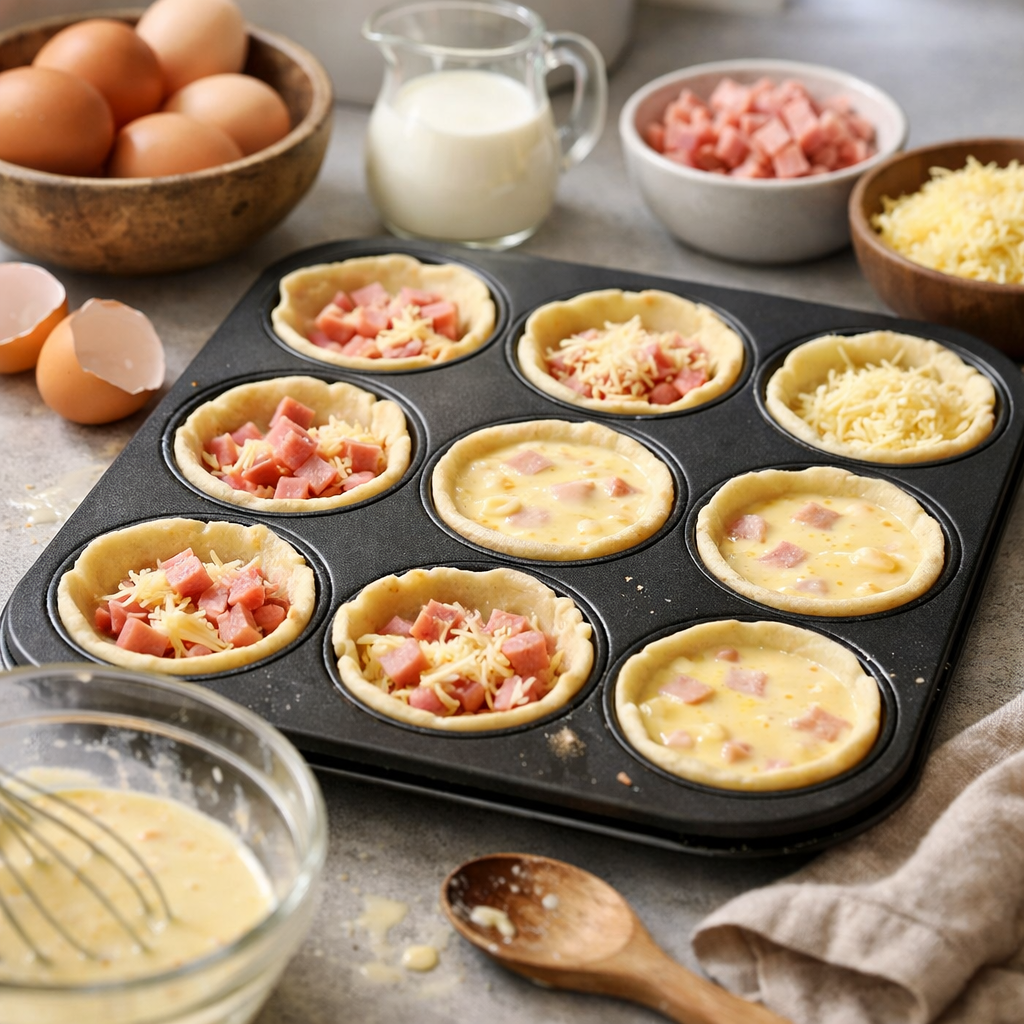 mini quiches jambon fromage