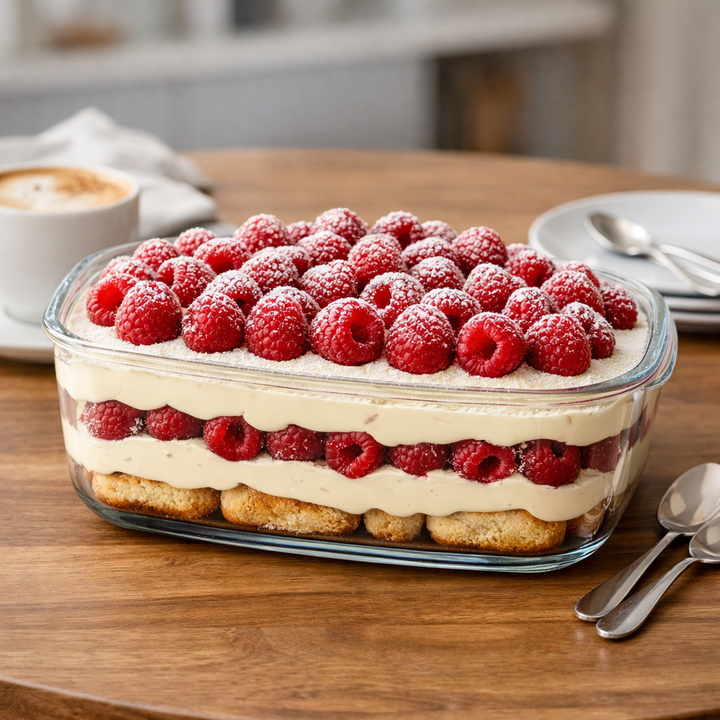 Tiramisu framboise et mascarpone