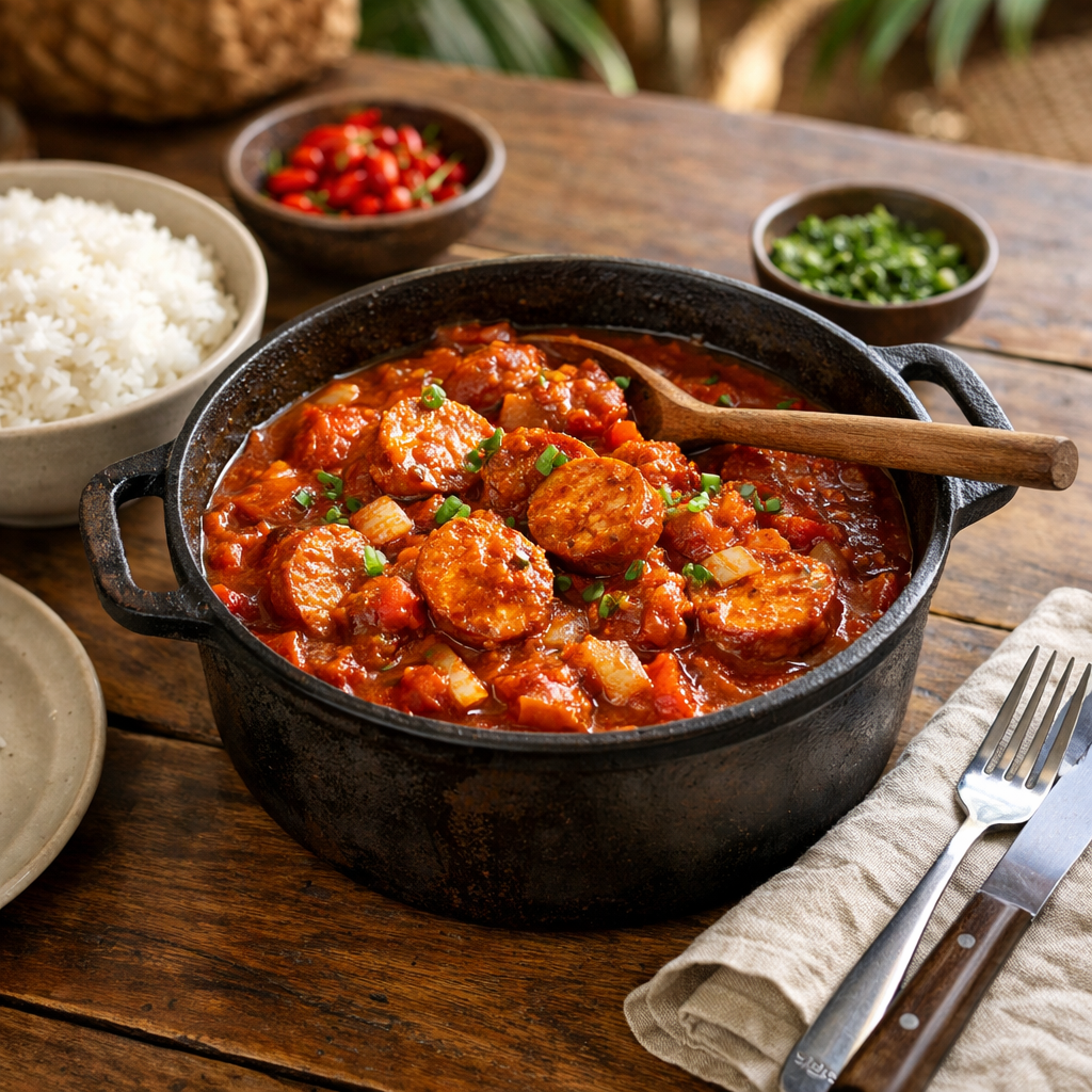 Rougail Saucisses de l’île de La Réunion
