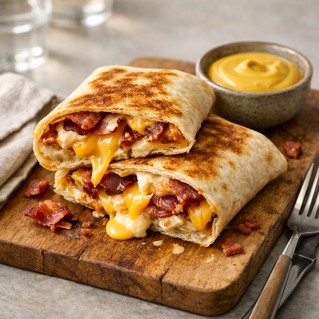 croque-wrap bacon fumé cheddar