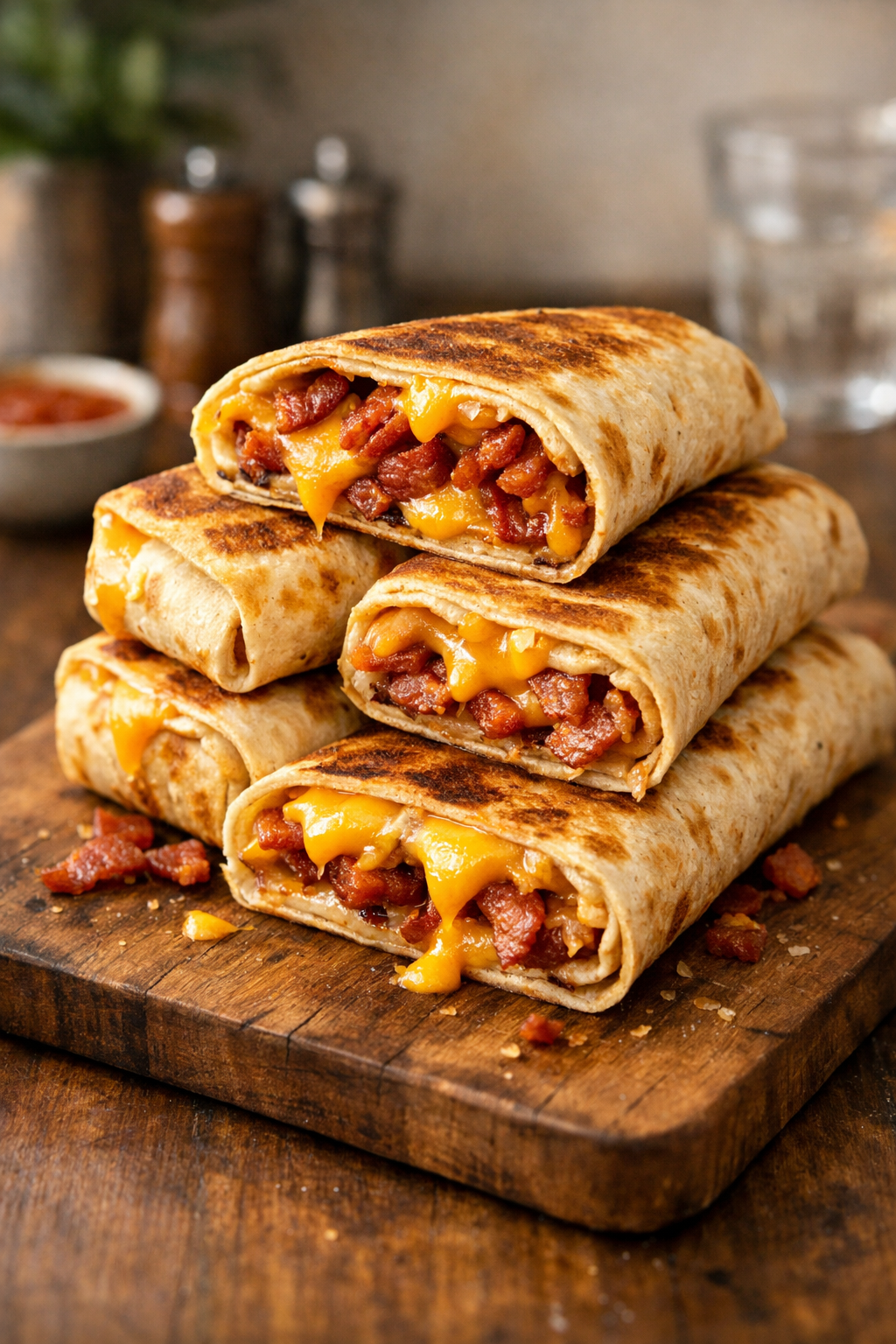 croque-wrap bacon fumé cheddar