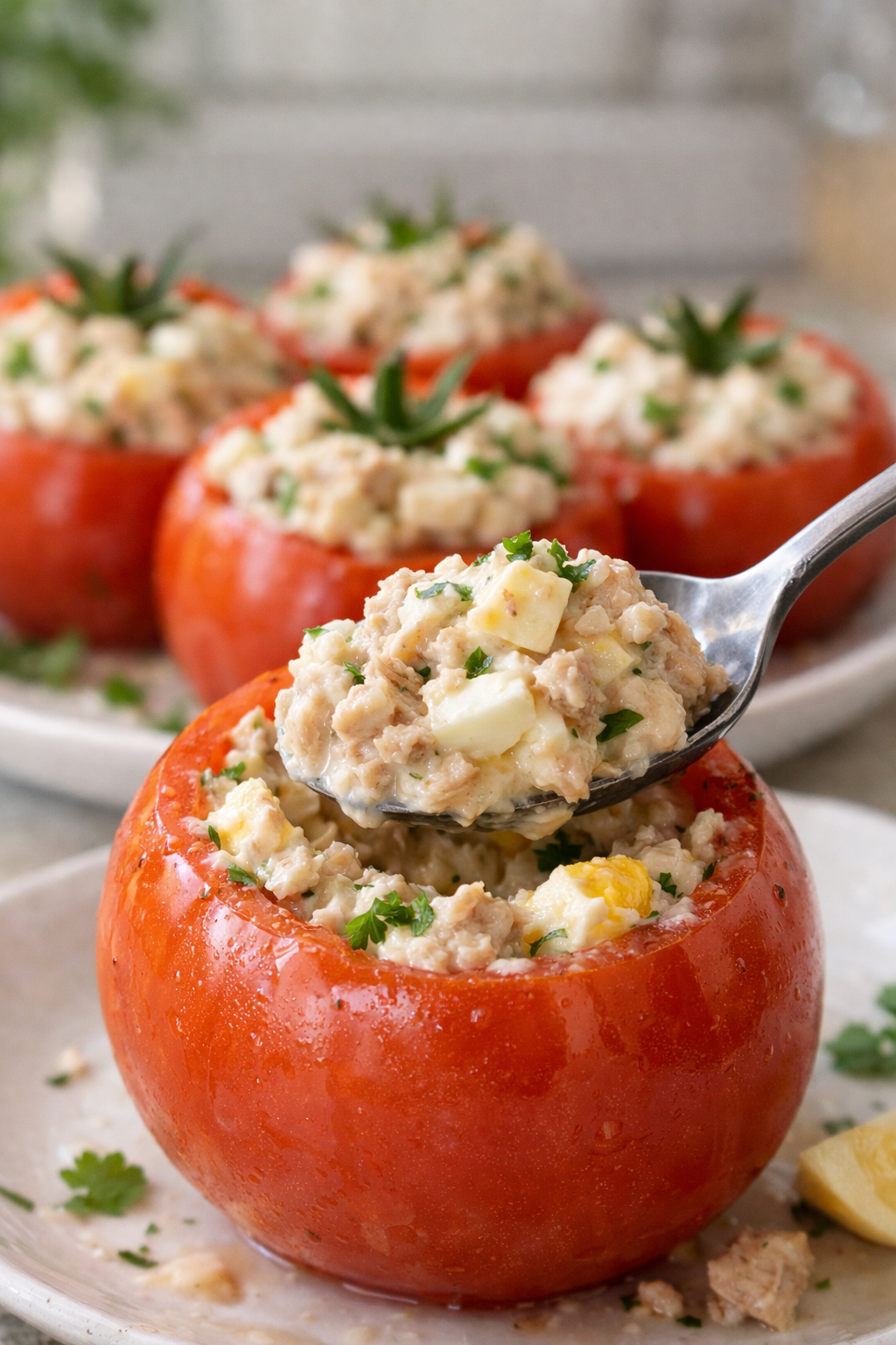 Tomates farcies au thon