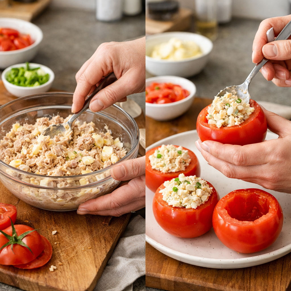 Tomates farcies au thon