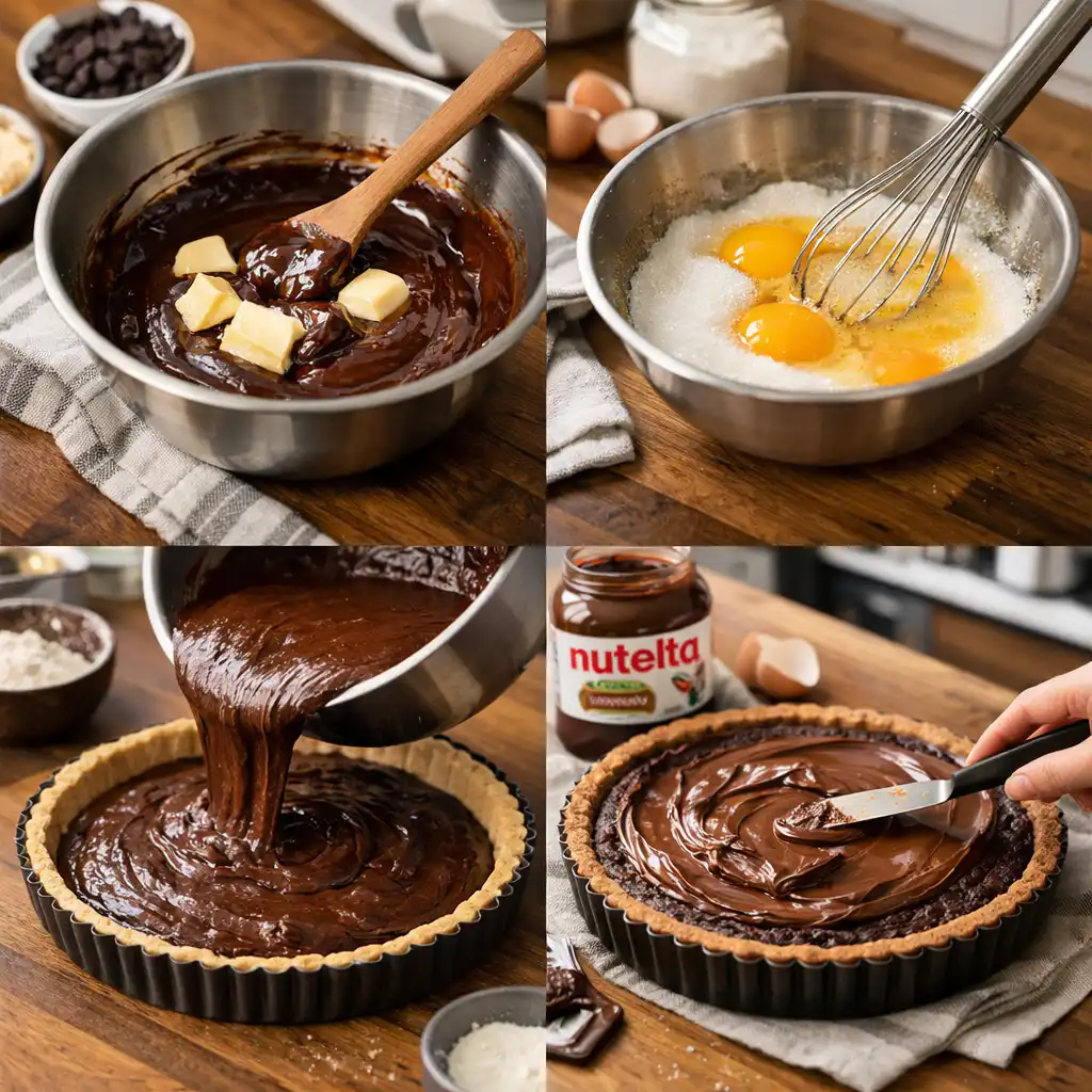 Tarte brownie au Nutella