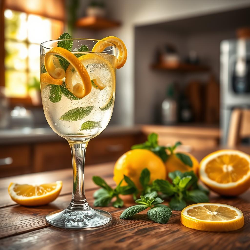 Punch champagne au citron