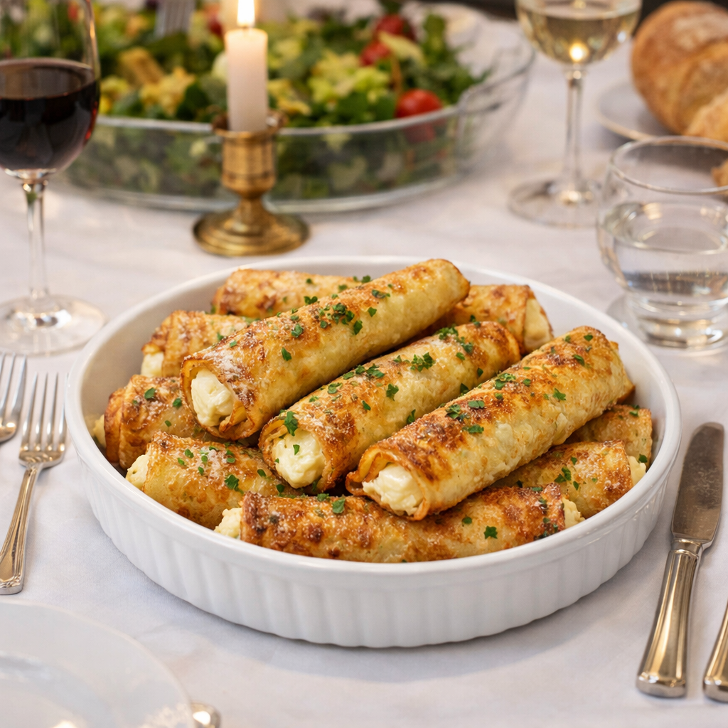 Cigares de Courgettes Croustillants au Fromage Feta et Mozzarella