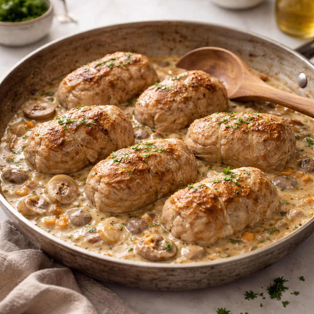 Paupiettes de veau au vin blanc