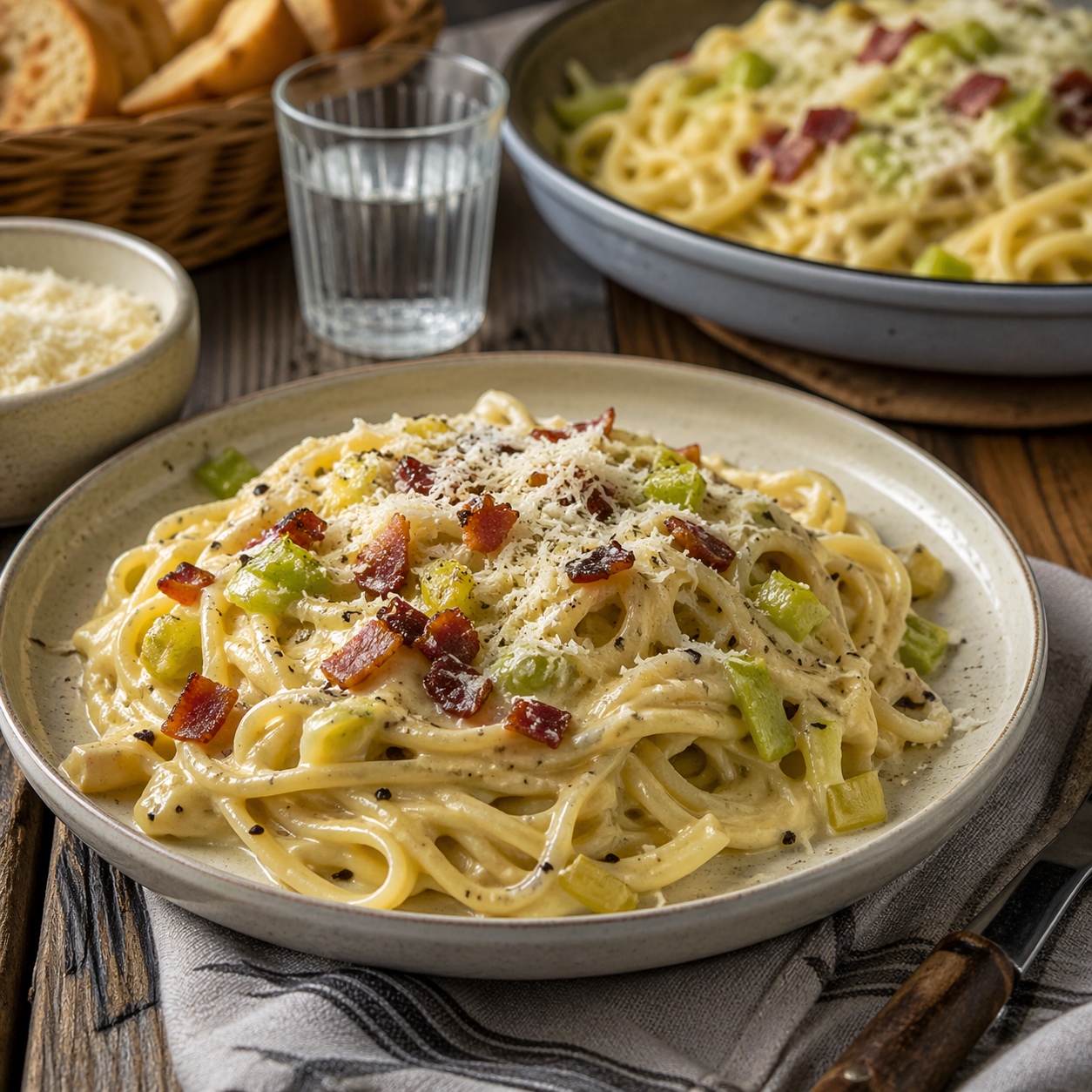 Poireaux à la Carbonara