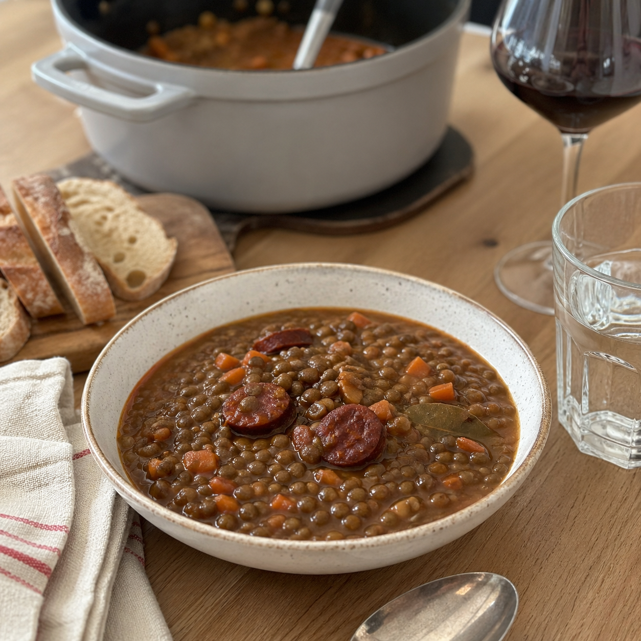 Lentilles à l’espagnole au chorizo