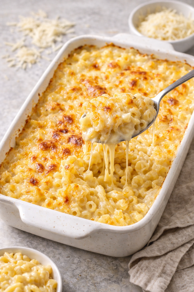 Gratin de macaronis au fromage