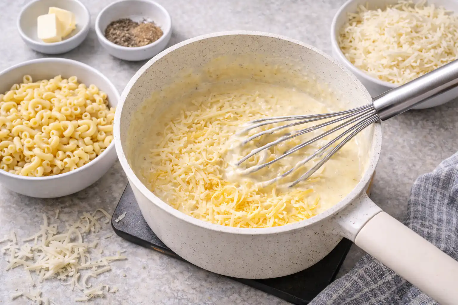 Gratin de macaronis au fromage 