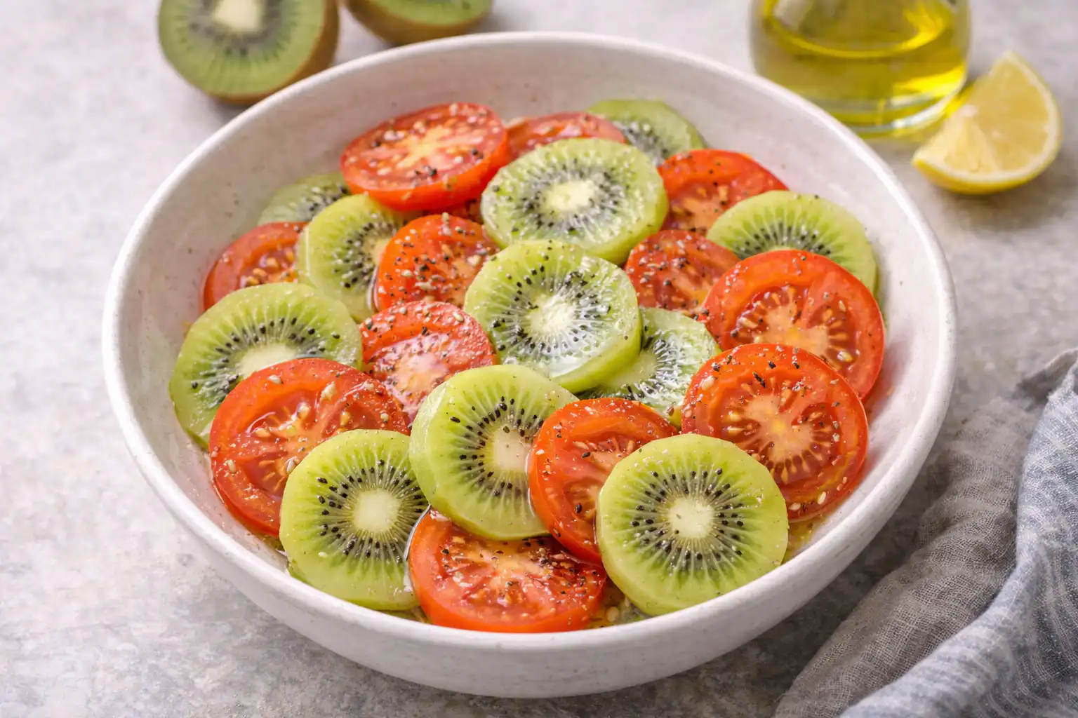 Salade de kiwis et tomates