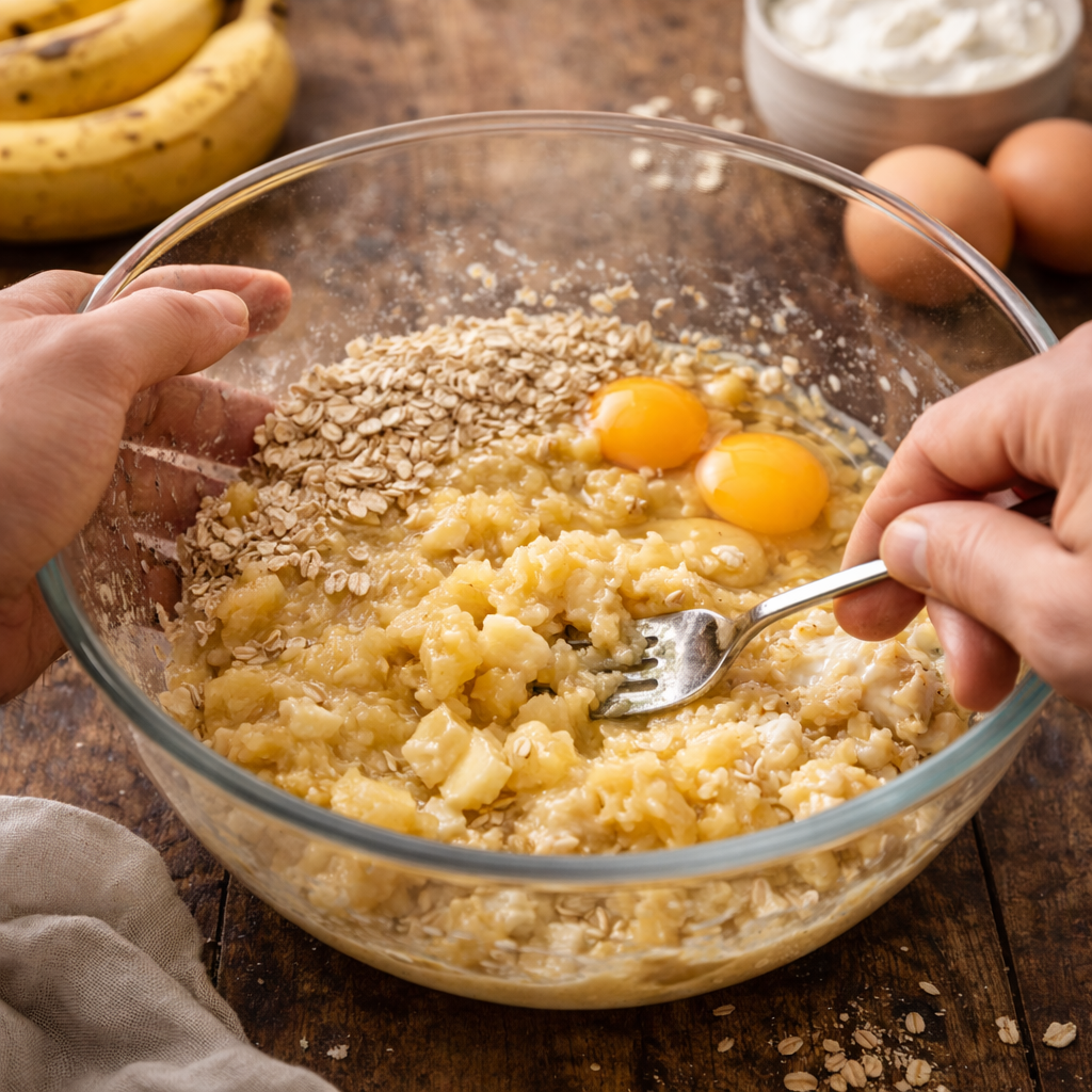 Gâteau Régime à la Banane et aux Flocons d’Avoine