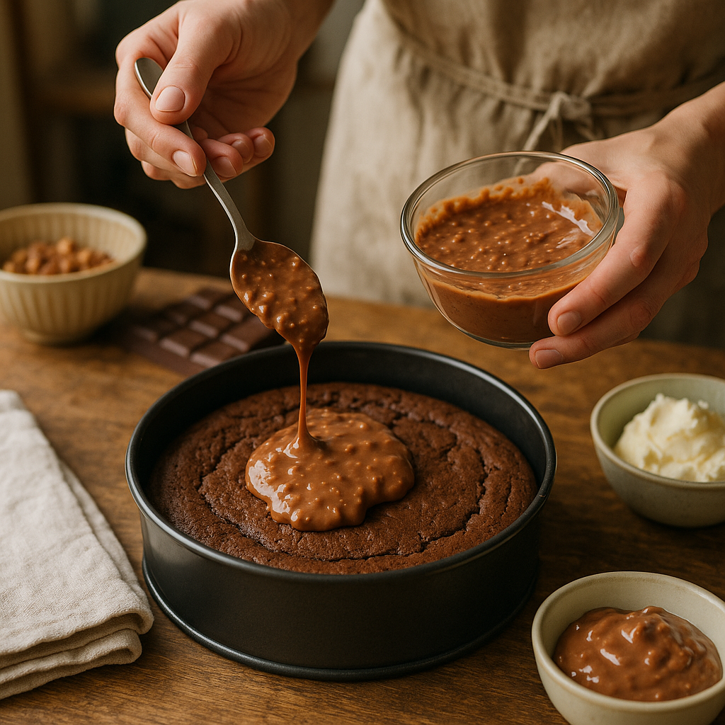 Gâteau au Chocolat et Mascarpone, Glaçage Rocher Praliné