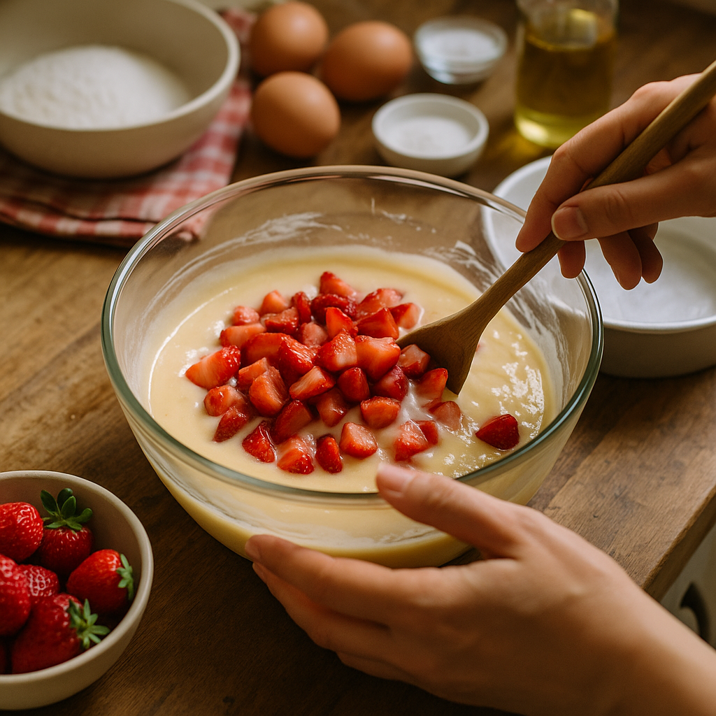 Gâteau au yaourt aux fraises
