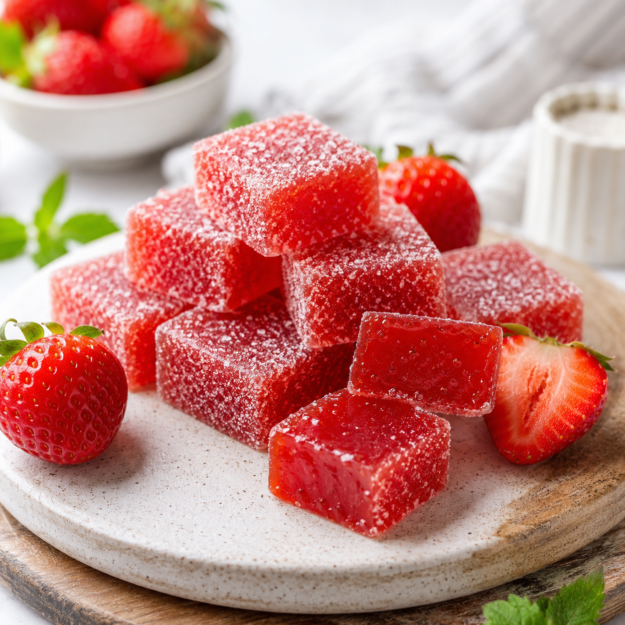 Gelées de fruits à la fraise