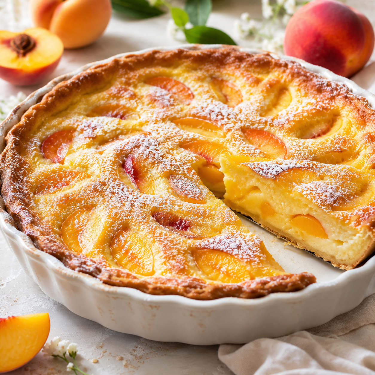 Clafoutis aux pêches