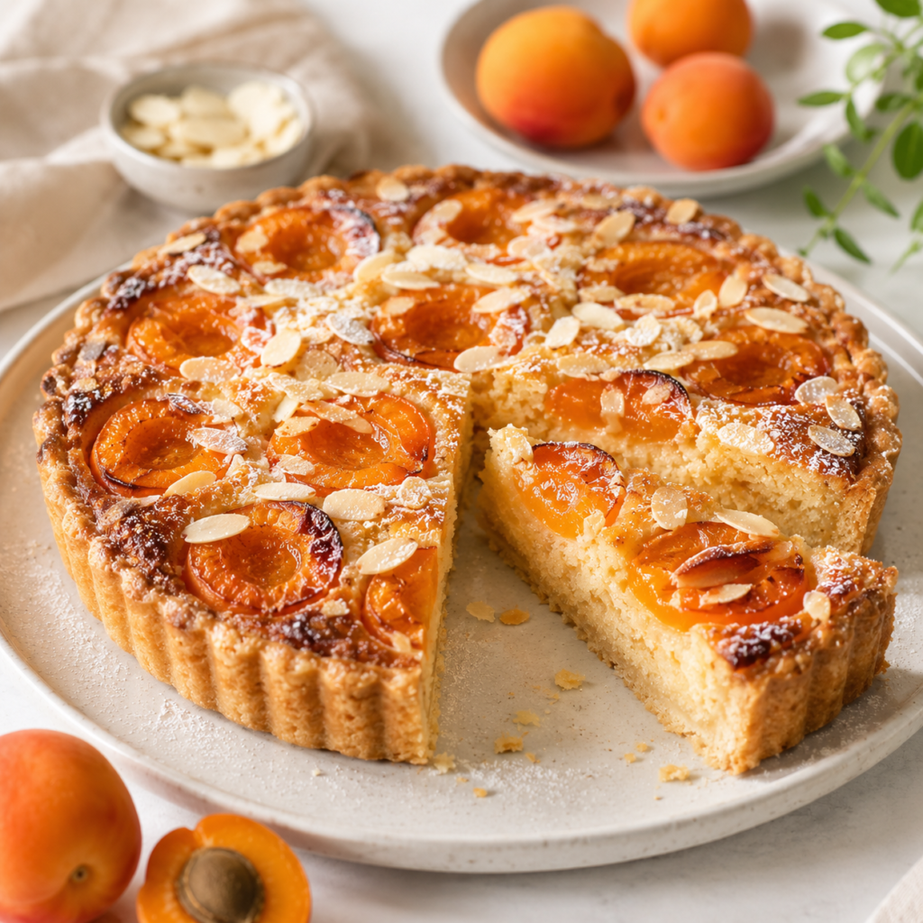 Tarte Moelleuse aux Abricots et Amandes