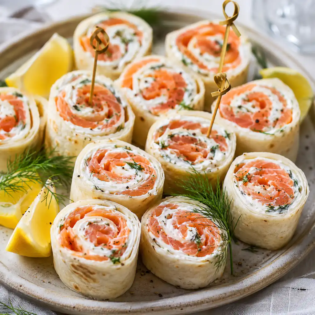 Roulés de saumon fumé