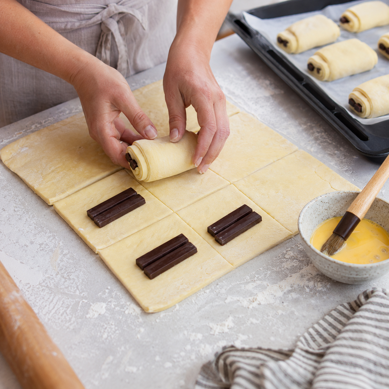 Pains au chocolat maison