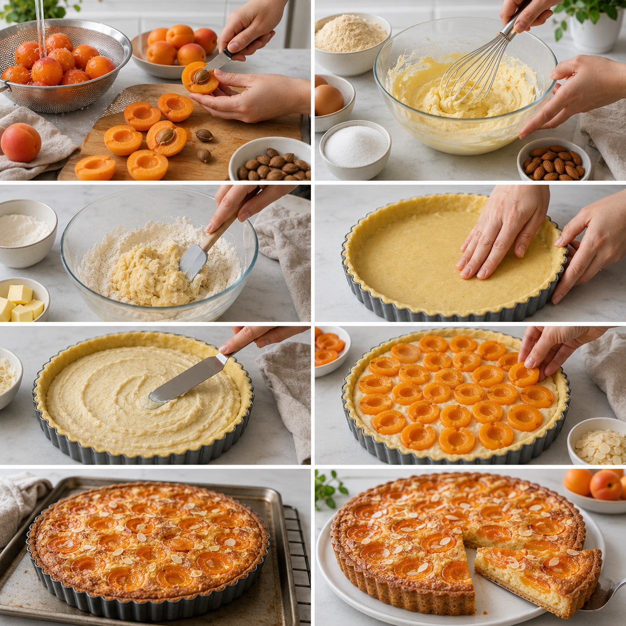 Tarte Moelleuse aux Abricots et Amandes