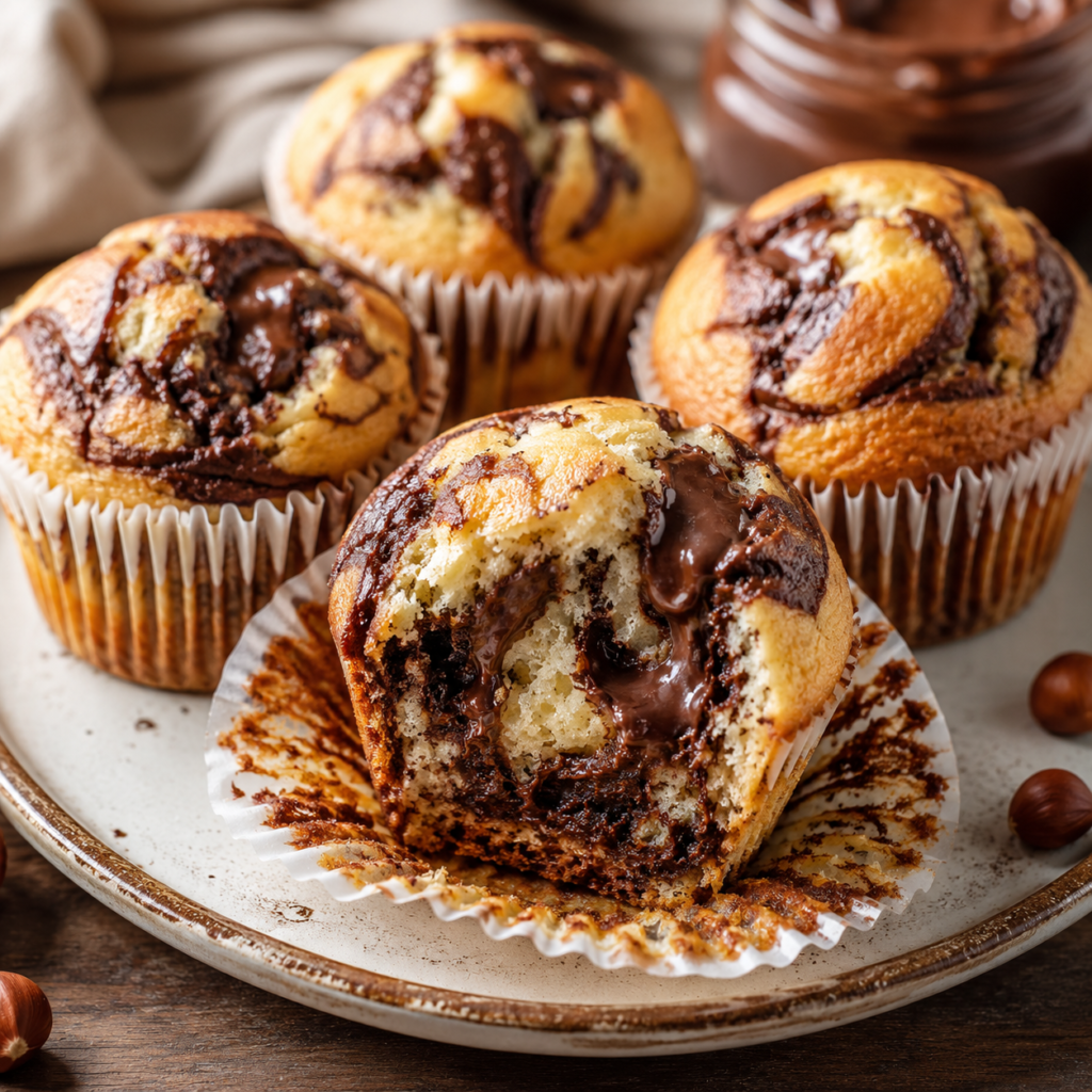 Muffins Marbrés au Nutella