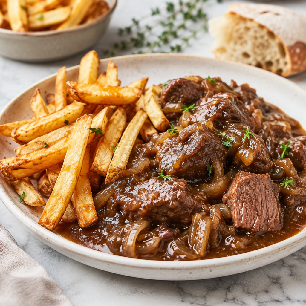 Carbonade Flamande et Frites Maison