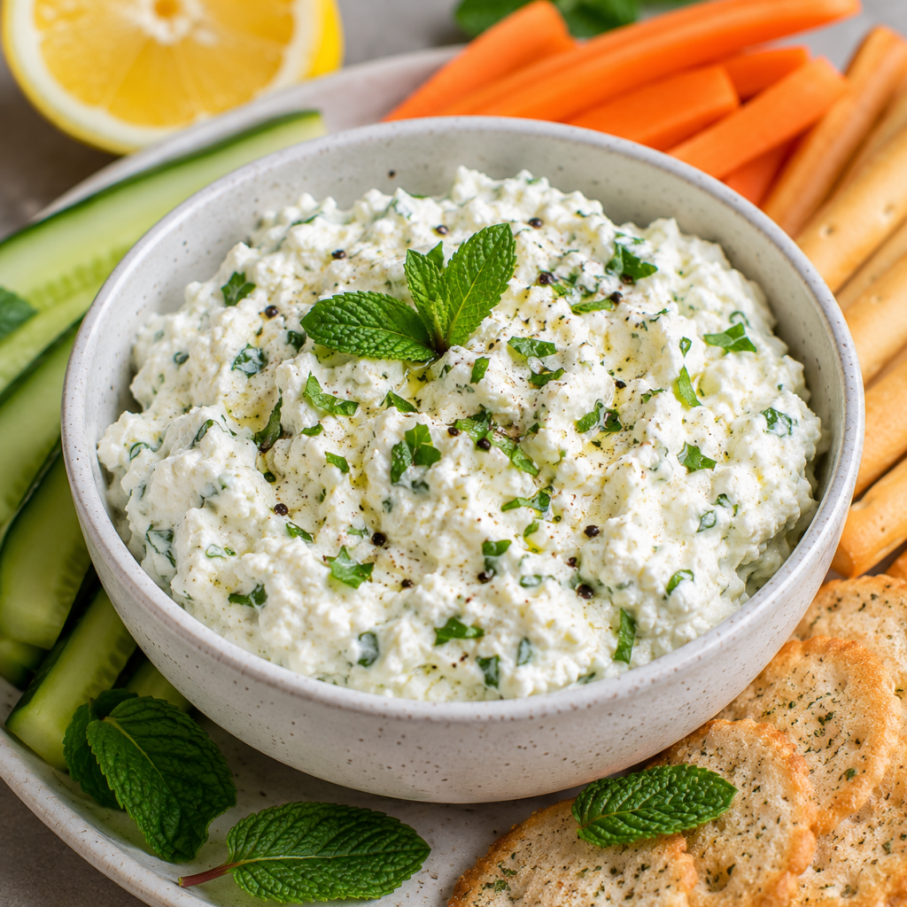 Tartinade de Fêta Menthe et Ail