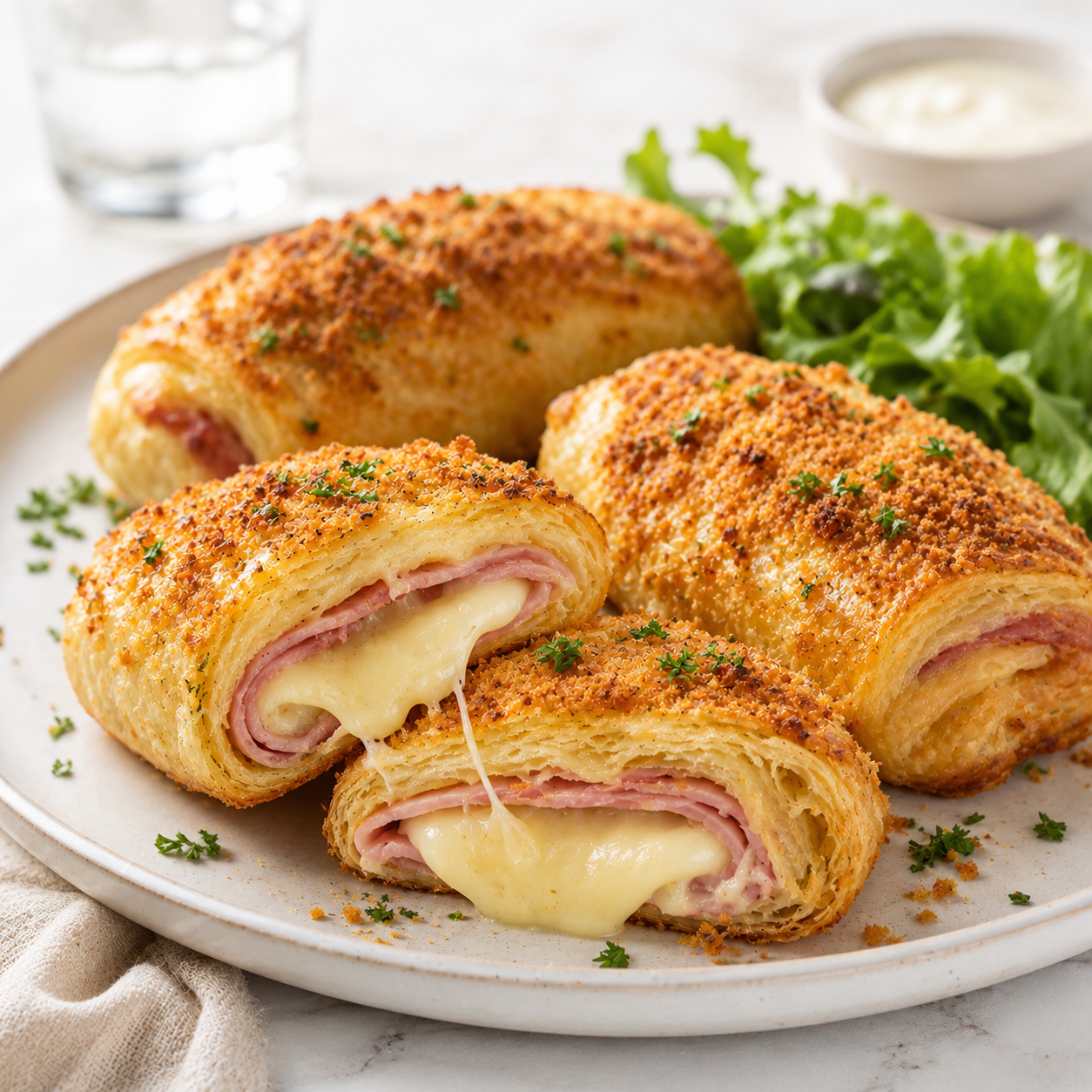 Roulés feuilletés cordon bleu