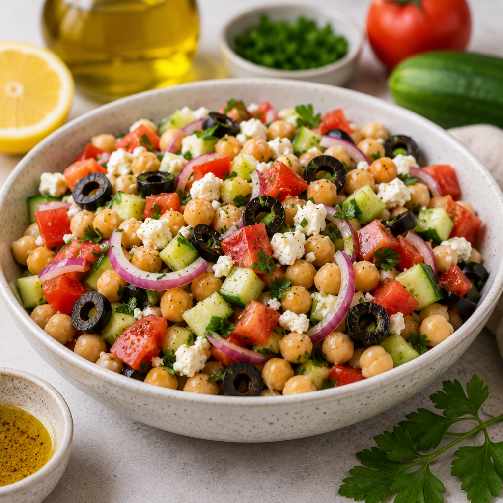 Salade Grecque aux Pois Chiches