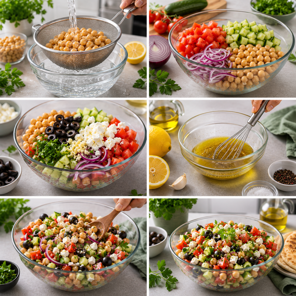Salade Grecque aux Pois Chiches