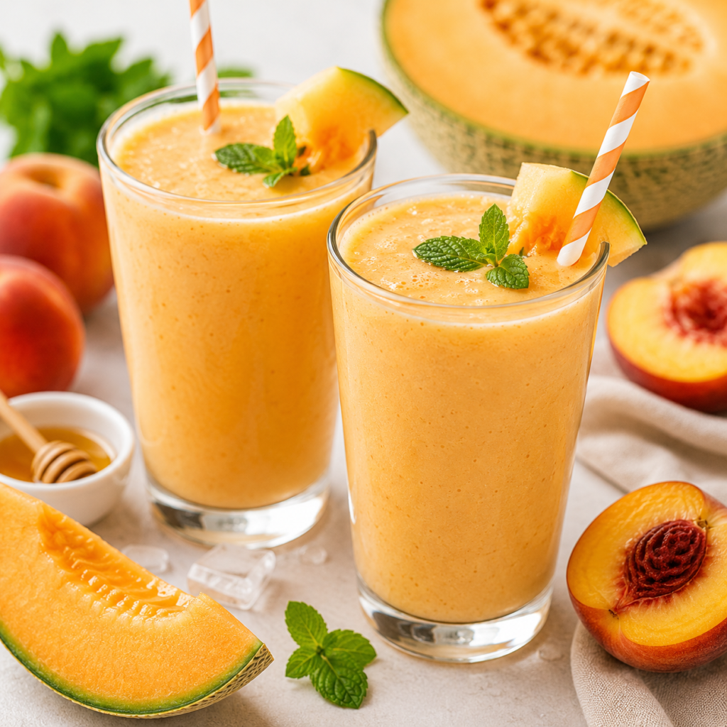 Smoothie melon pêche