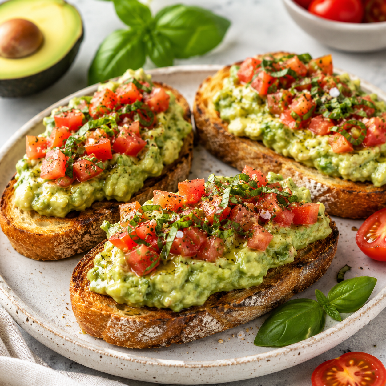 Tartines Avocat-Tomates