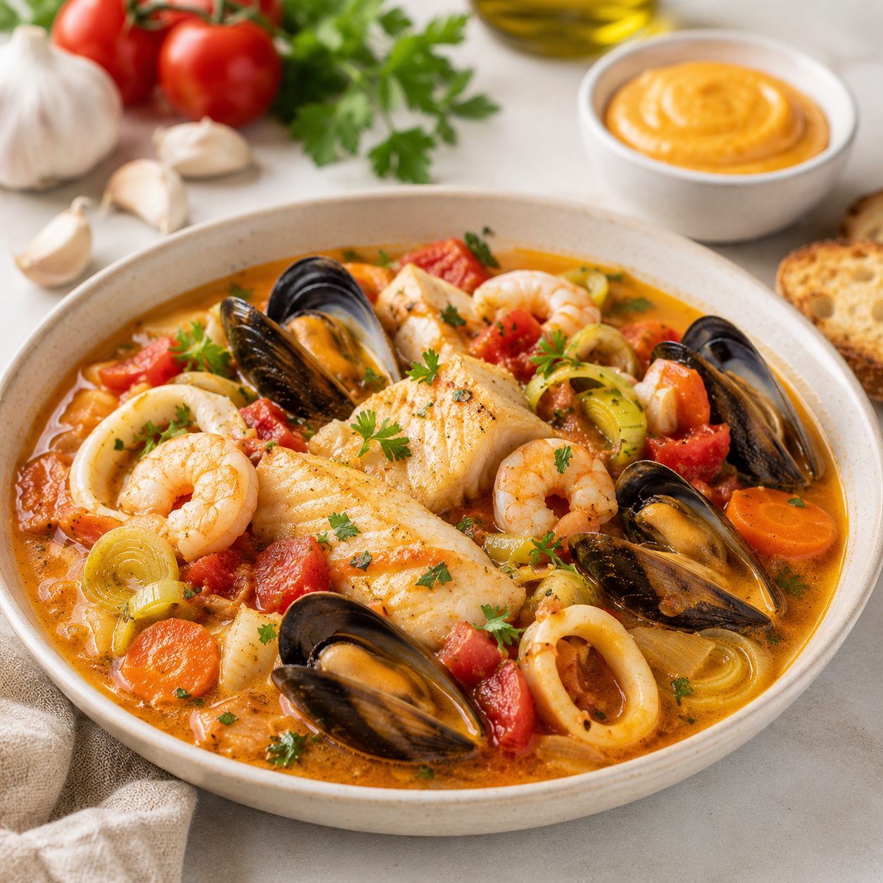 Marmite de la Mer Sauce Rouille