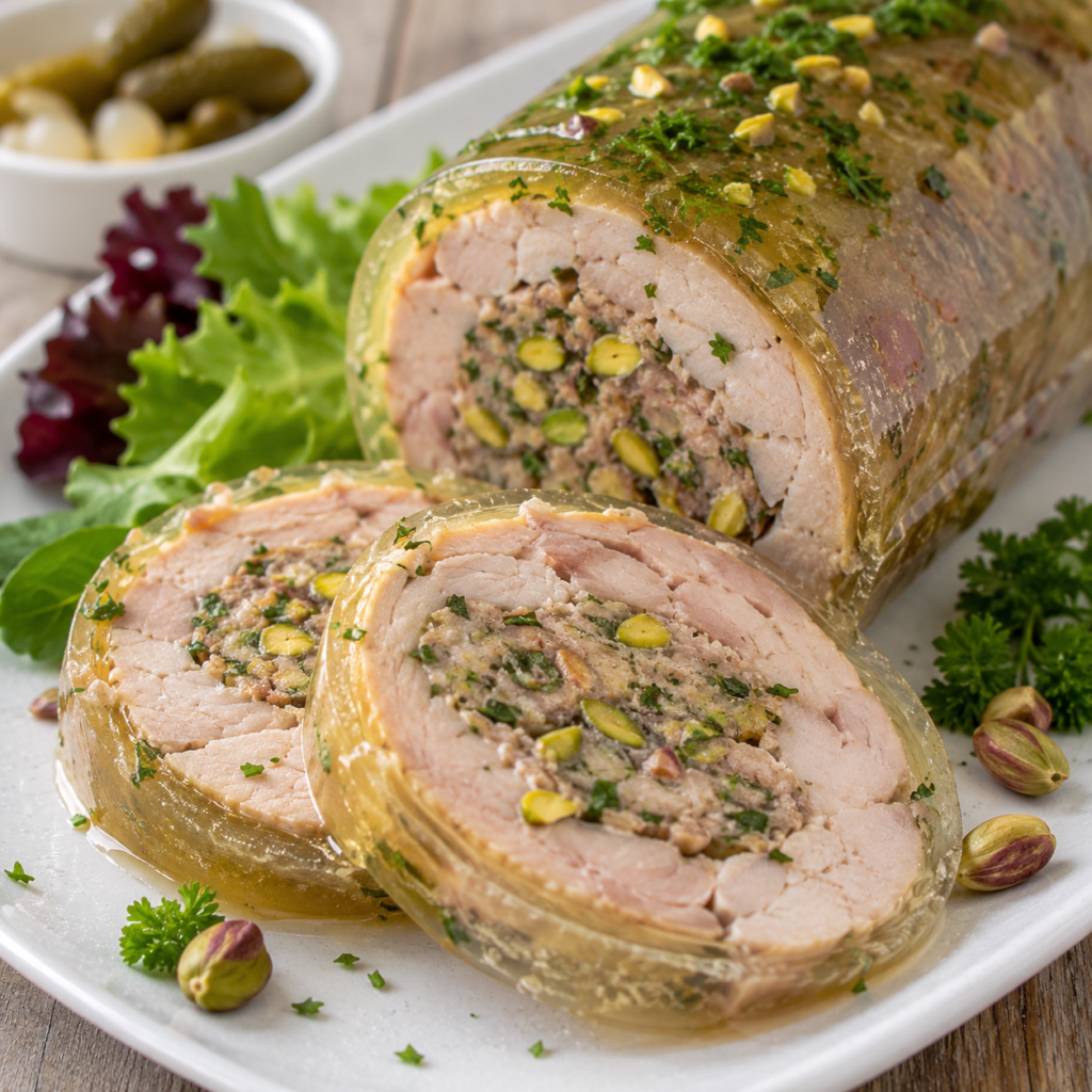 Galantine de Porc Fermière aux Herbes et Pistaches