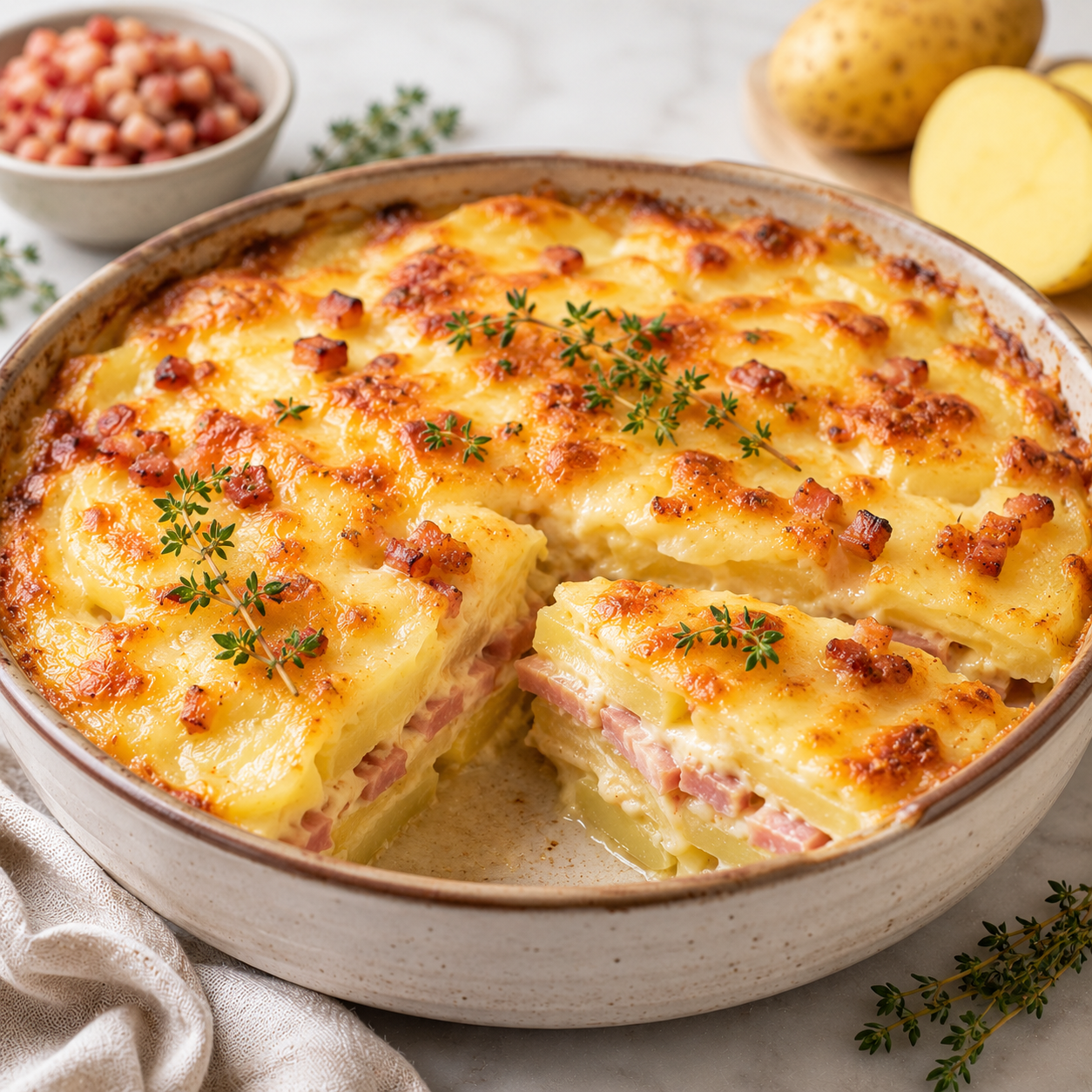 Gâteau de Raclette au Jambon