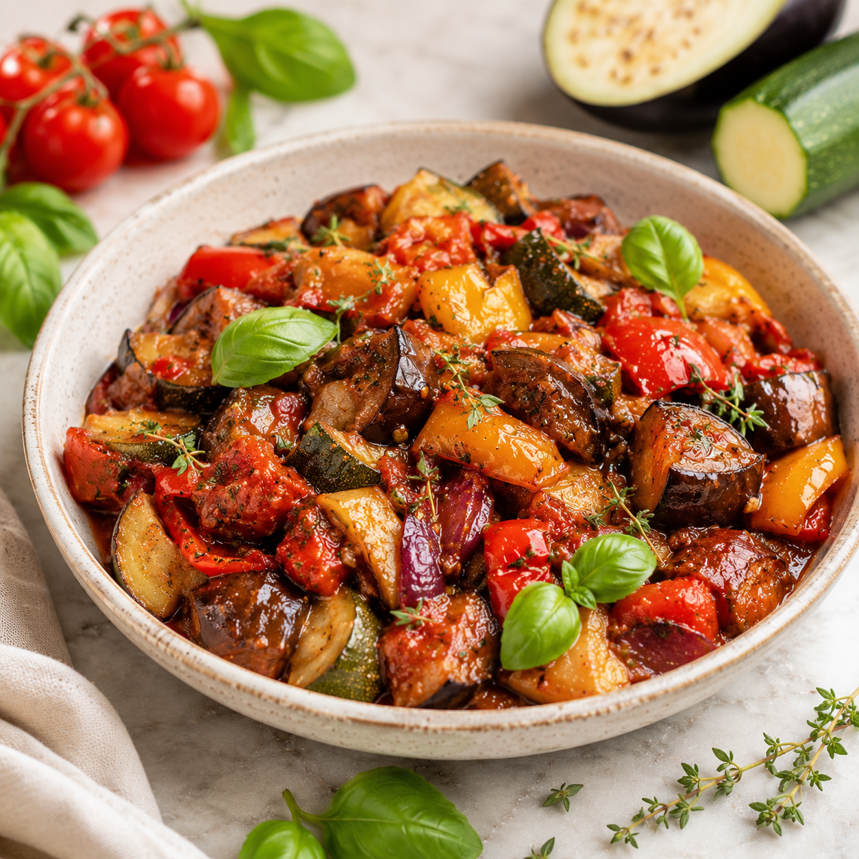 Ratatouille confite au four
