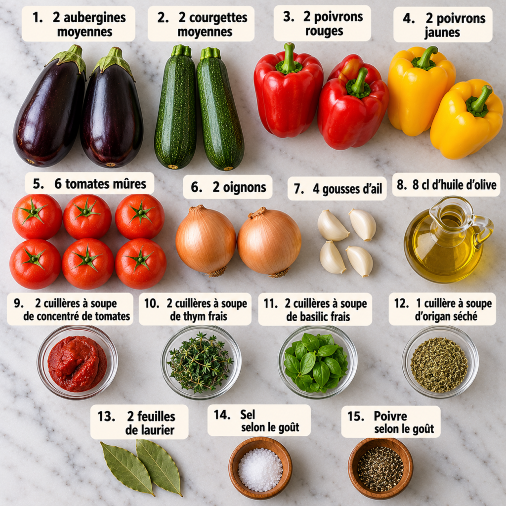 Ratatouille confite au four
