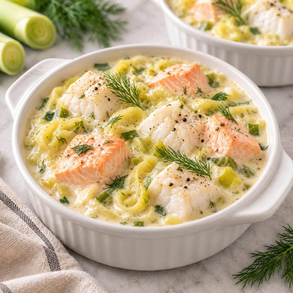 Cassolette aux deux poissons
