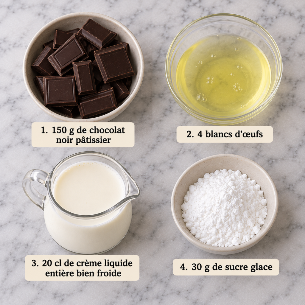 Mousse liégeoise au chocolat