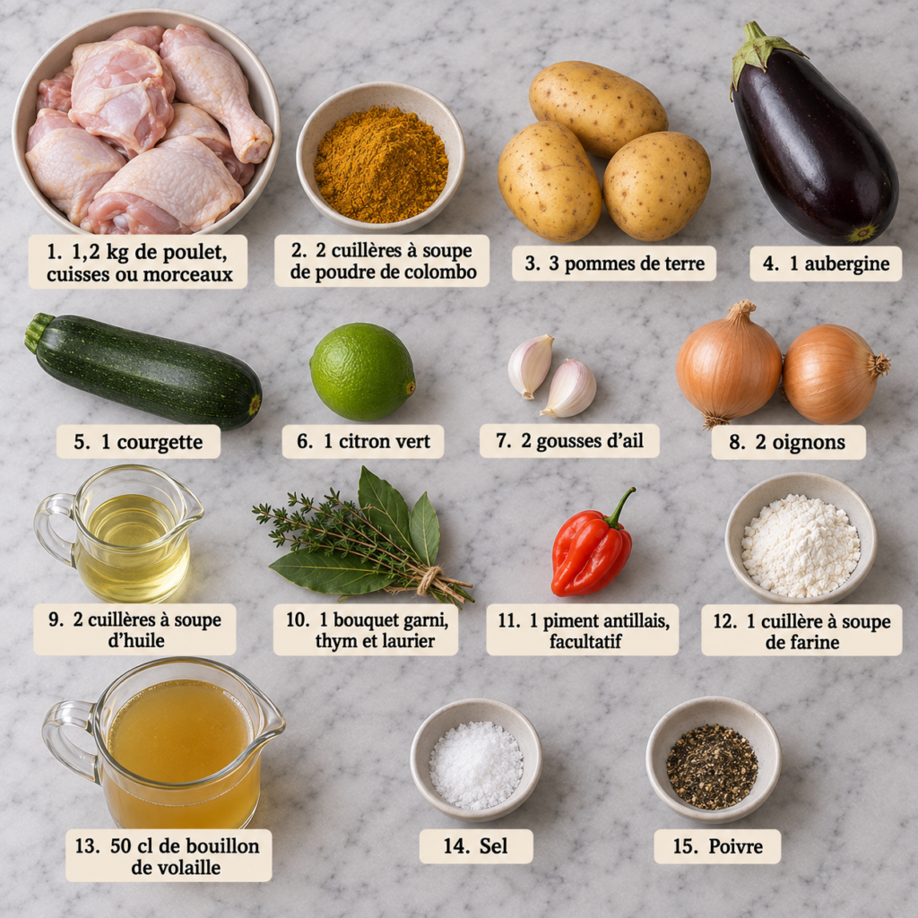 Colombo de poulet aux épices créoles