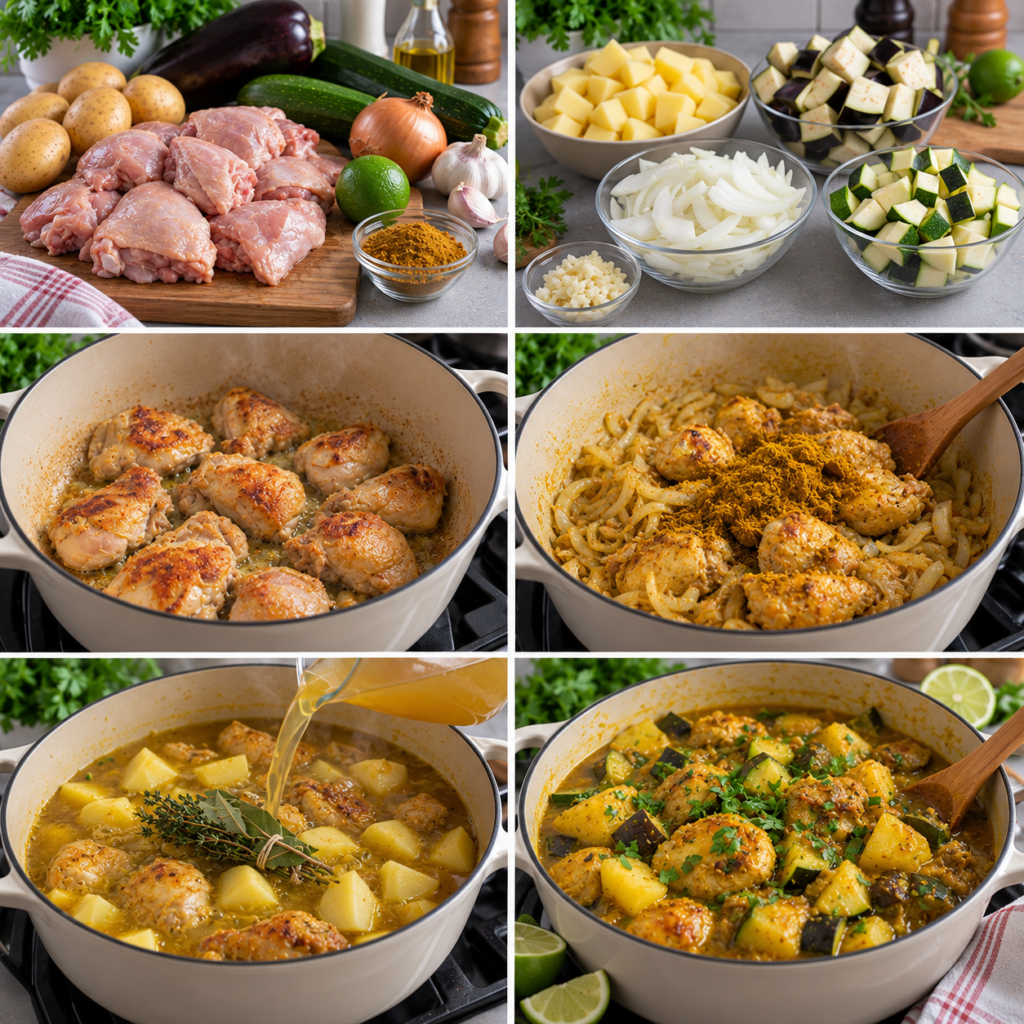 Colombo de poulet aux épices créoles