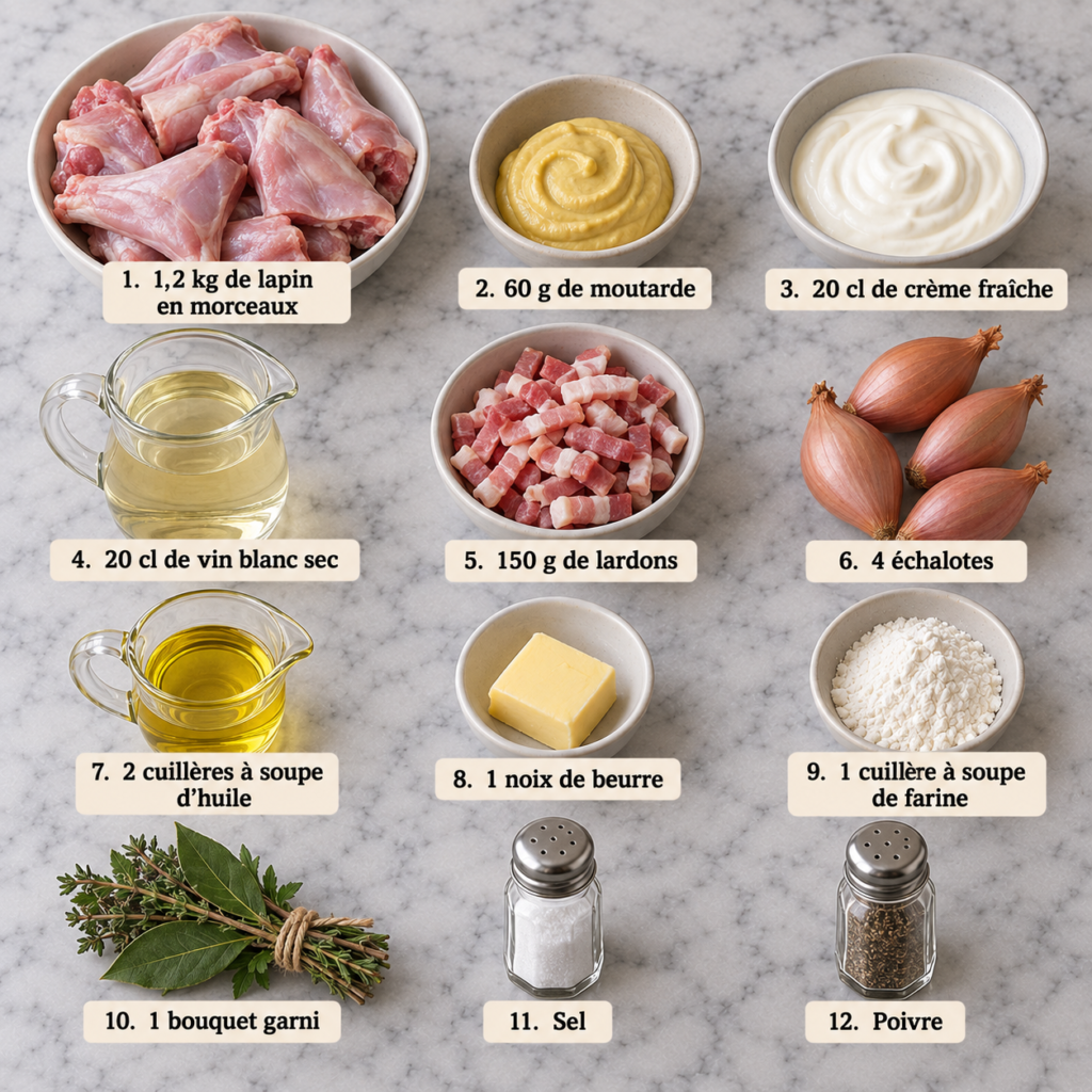 Lapin à la moutarde
